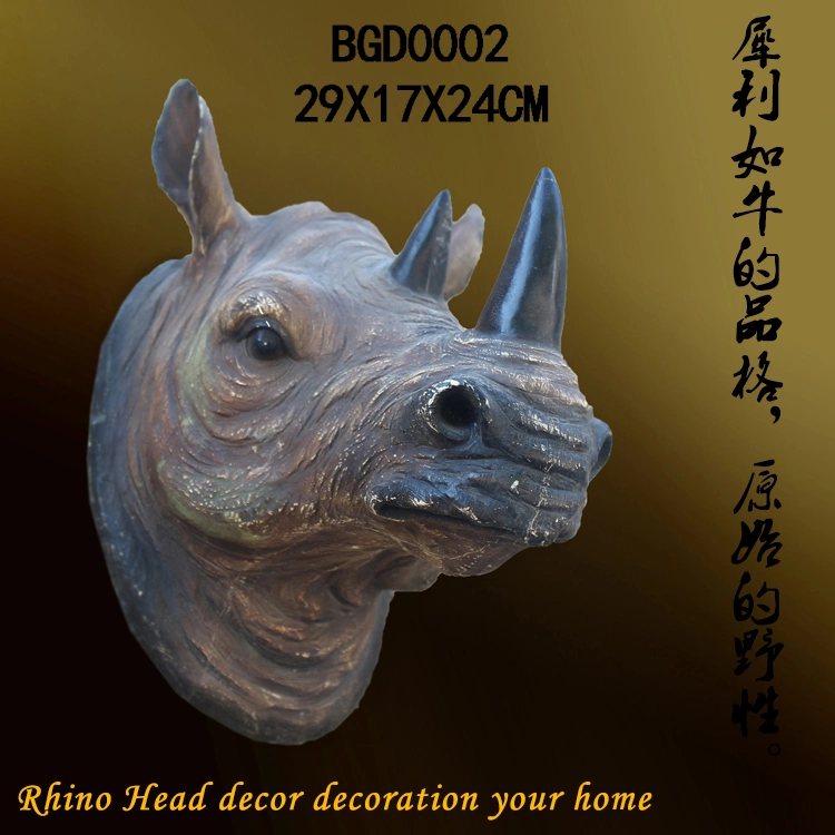 Small Decorative Resin Head Wall Decor for Home, Hotel, Bar and Restauran