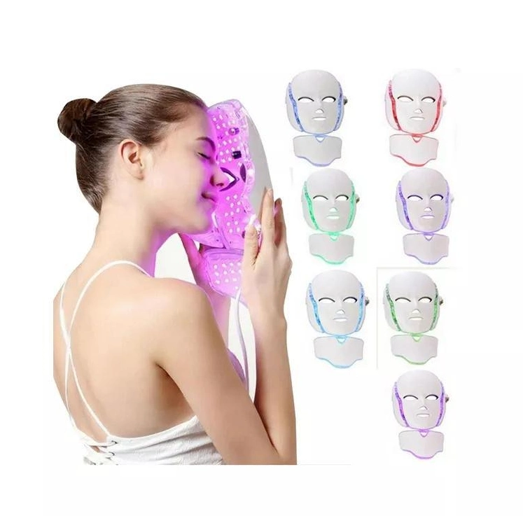 Beauty Care Korea LED Face Mask 7 Colorful Spectrum Multiple Functions LED Facial Light Therapy Mask LED Face Mask