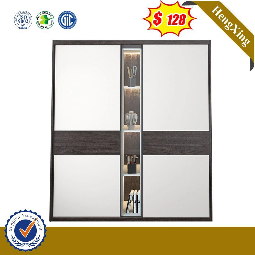 New Design 2 Door Modern Wooden White Wardrobe