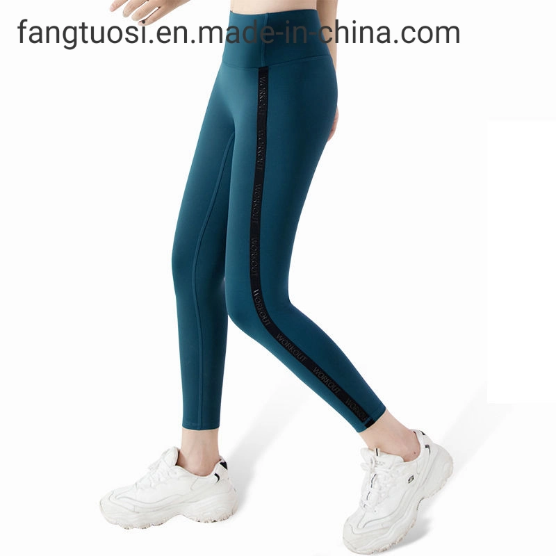 Amazon Venta caliente Control de la barriguita con cintura alta Fitness Sportwear Athleisure medias pantalones pantalones de compresión de la mujer