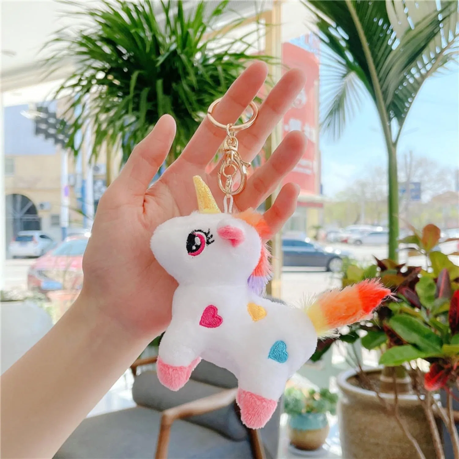 16cm Soft Stuffed Baby Toys Hot Sell Plush Unicorn Keychain