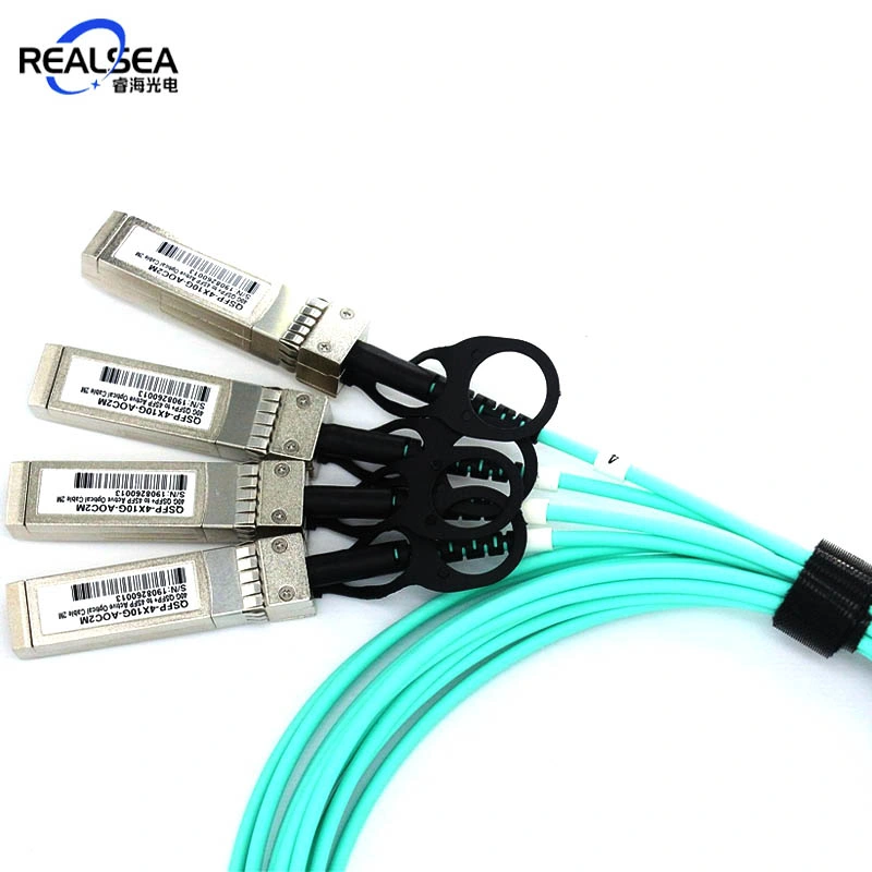 Qsfp-40g-Sm-Sr 4*10g SFP Aoc 40g MPO Finisher SFP Patch Cord Qsfp-4X10g-Aoc5m Modules 40g Qsfp Aoc Cables