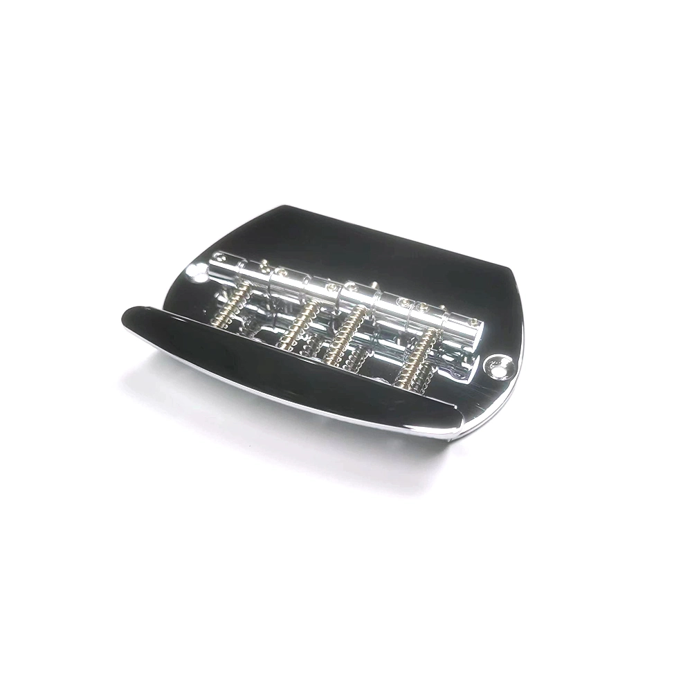 4 String Chrome Steel Saddle Bass Guitar Bridge