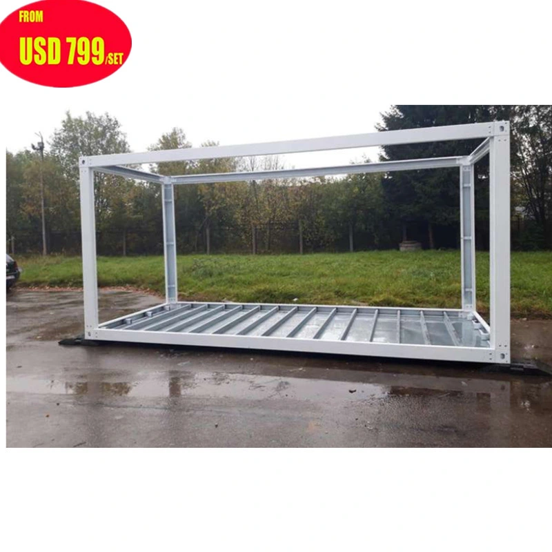 Steel Prefab Flat Pack Ship Container House Frame 20FT