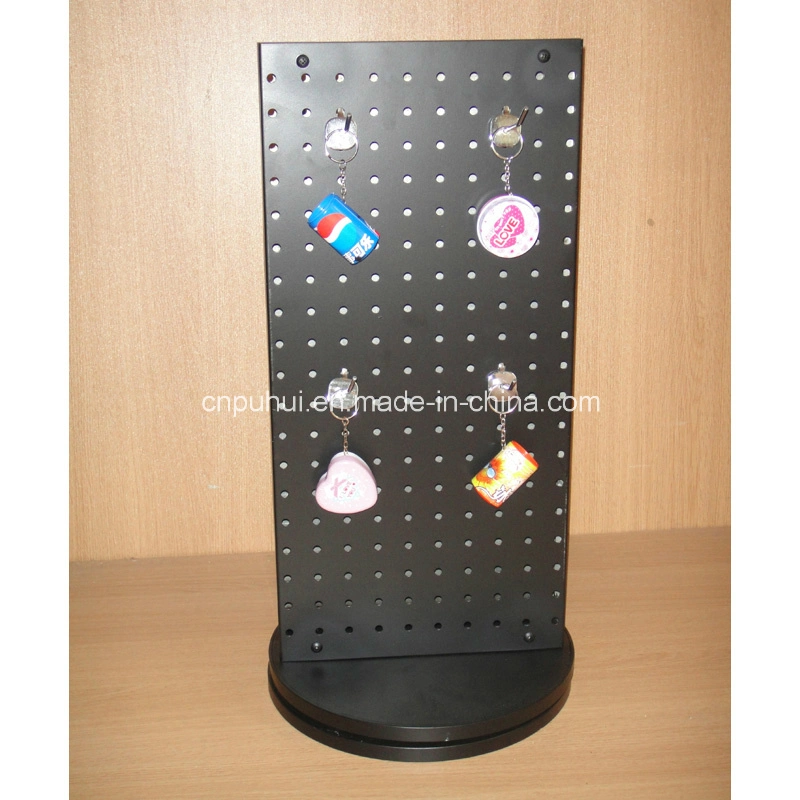 Iron Rod Form Holder Pop Presentation Greeting Cards Wire Spinning Counter Display (PHY192)