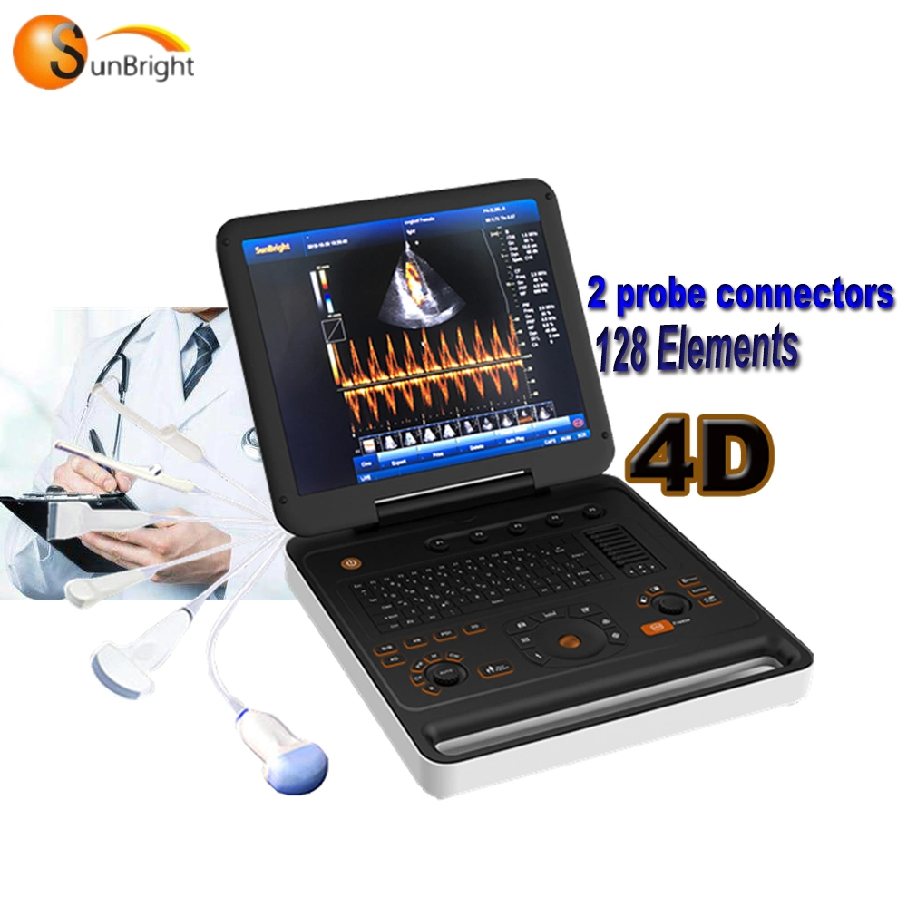 Two Probe Connectors 3D/4D Color Doppler Machine Prengnancy Color Doppler