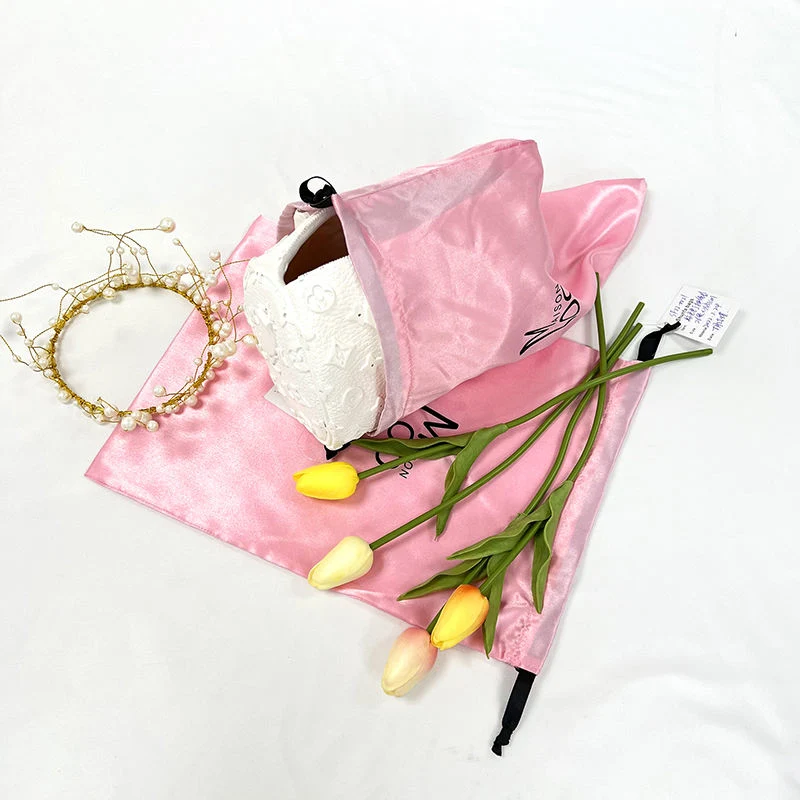 Custom Satin Hair Bag with Logo Jewelry Cosmetics Gift Silk Bag Hair Packaging Storage Bag