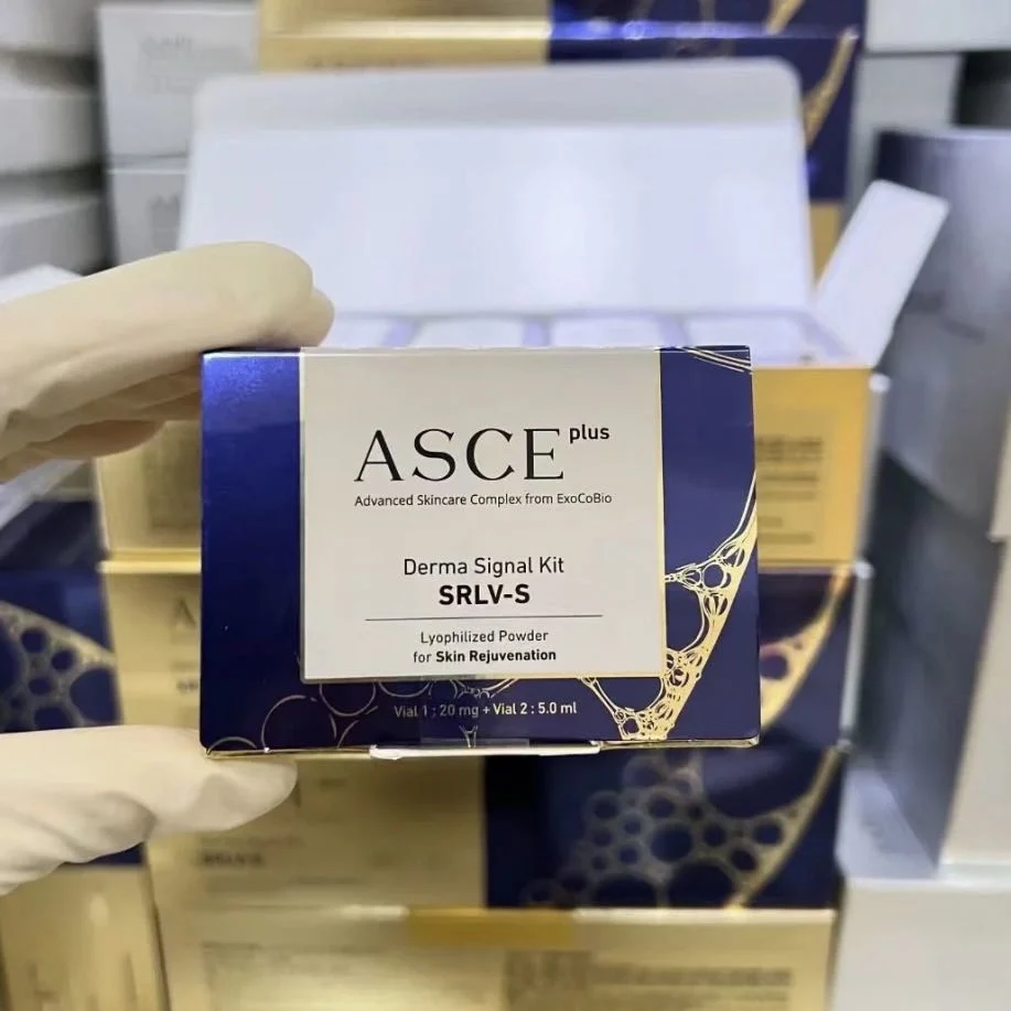 Korea Asce Plus Brighten Skin Cell Regeneration Anti-Aging Asce Plus Derma Signal Kit Srlv-S Lyophilized Powder Acne Exosome Solution Repair Mesotherapy