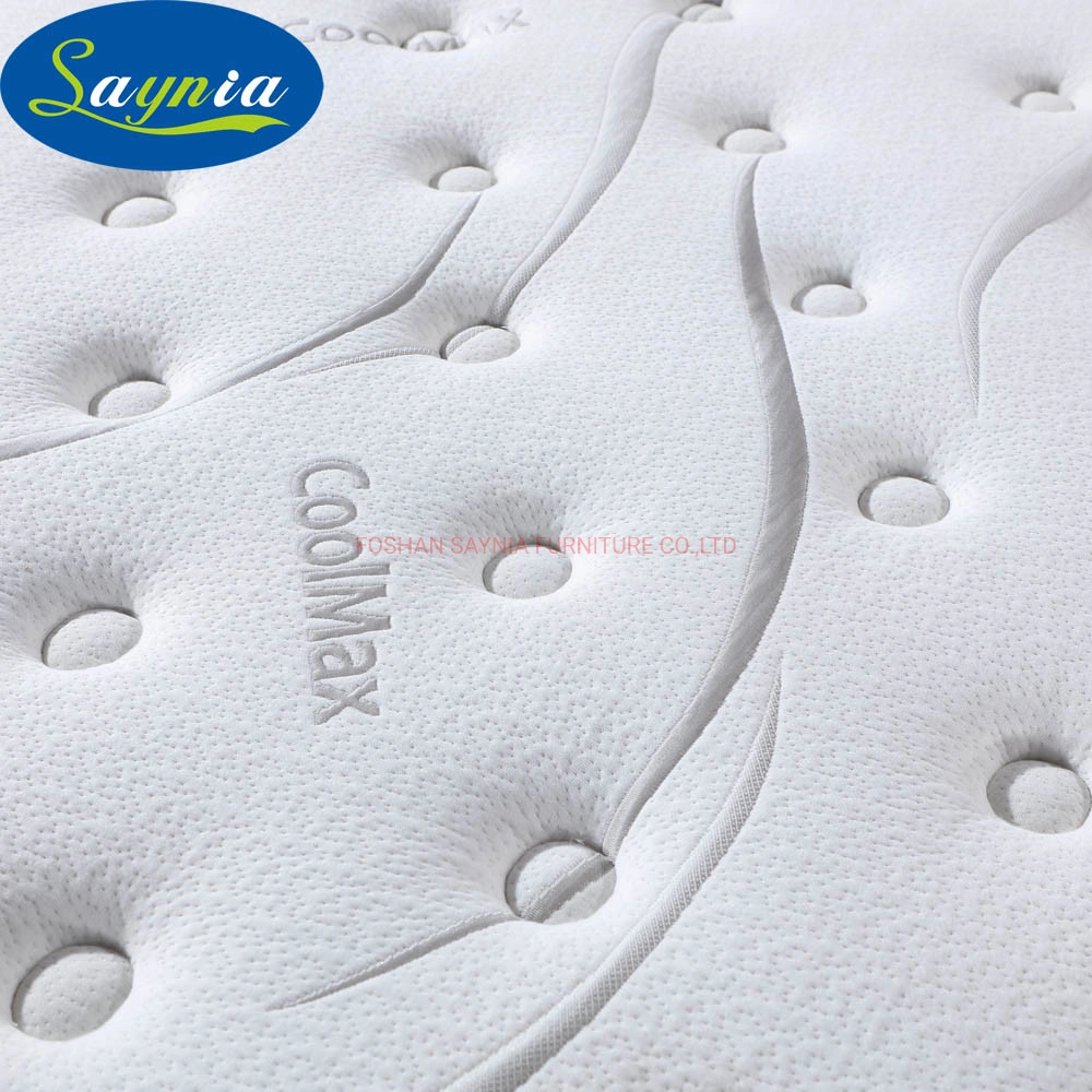 Wholesale/Supplier Price Pad Polyester Queen Size Latex Foam Coil Bonnel Pring Mattress for Hotel Bedroom