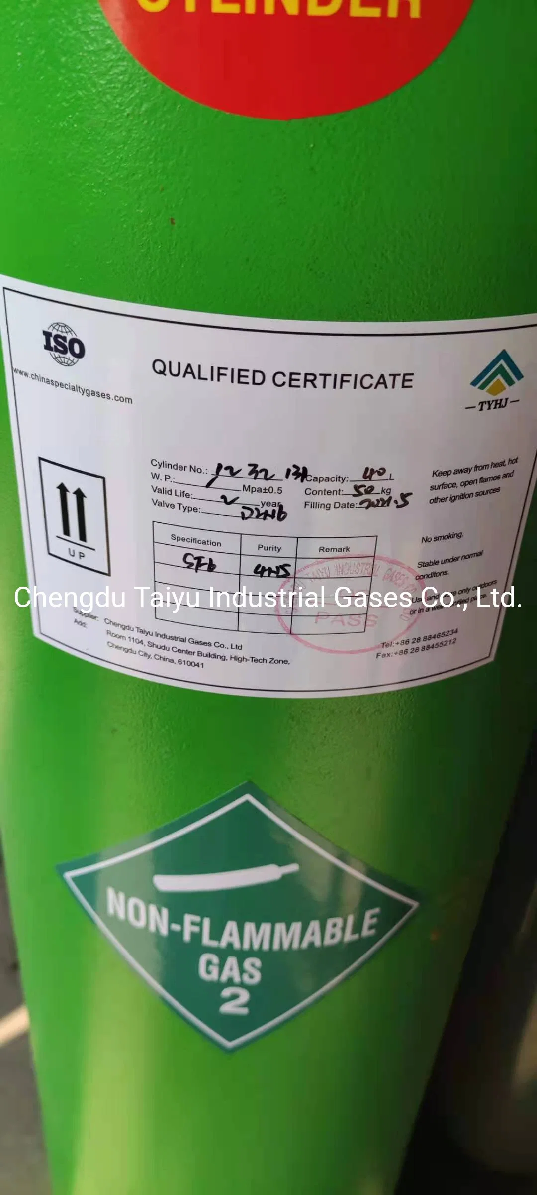 China 40L 50kg Sulfur Hexafluoride Sf6 Gas with Good Price