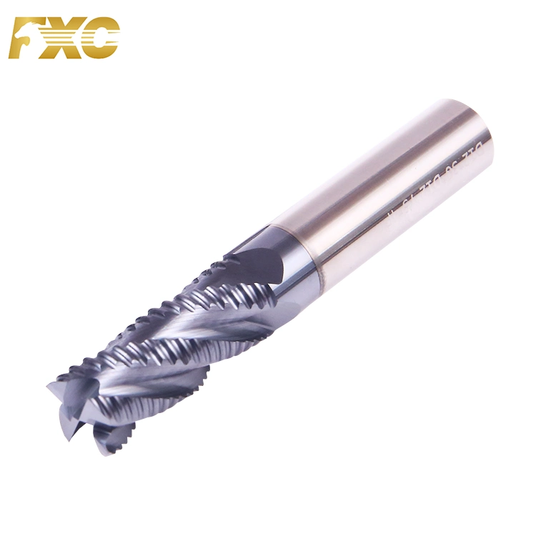 Solid Carbide 4 Flutes Roughing End Mill Cutting Tool for CNC Machine Tools