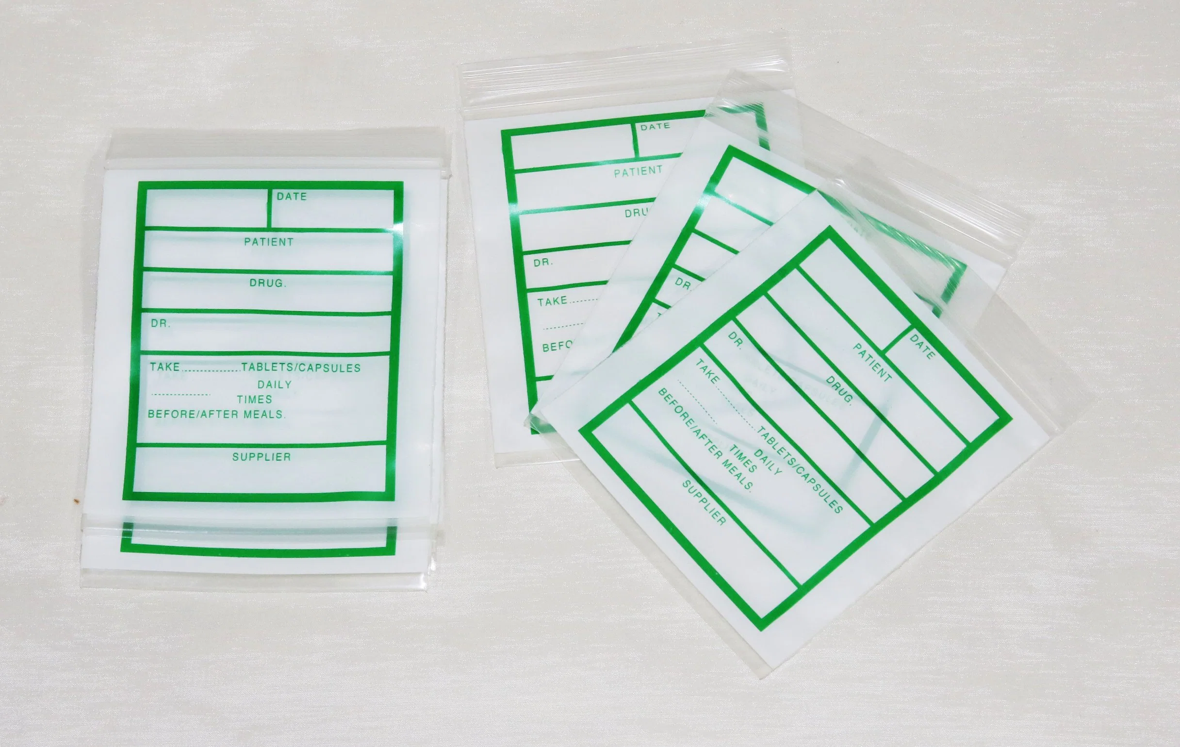 مصنع Direct Medical Grade LDPE Medical ziplock توزيع اللوح كيس حبوب منع الحمل مغلّف صيدليّة للمستشفى