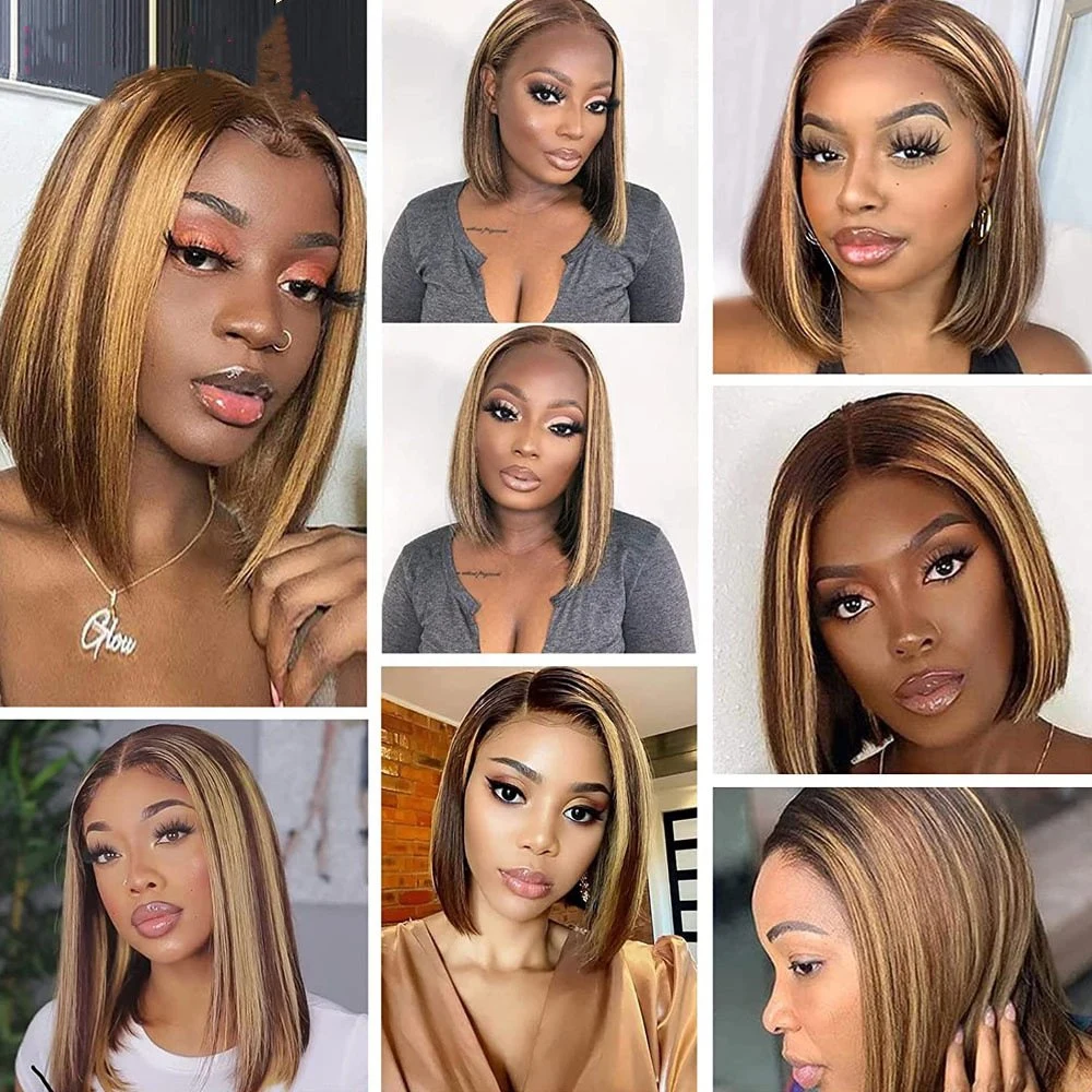 Wholesale/Supplier Bob HD Lace Front Wigs 100% Virgin Human Hair, Brazilian HD Lace Frontal Wig Human Hair, Women Lace Wig Natural Hair