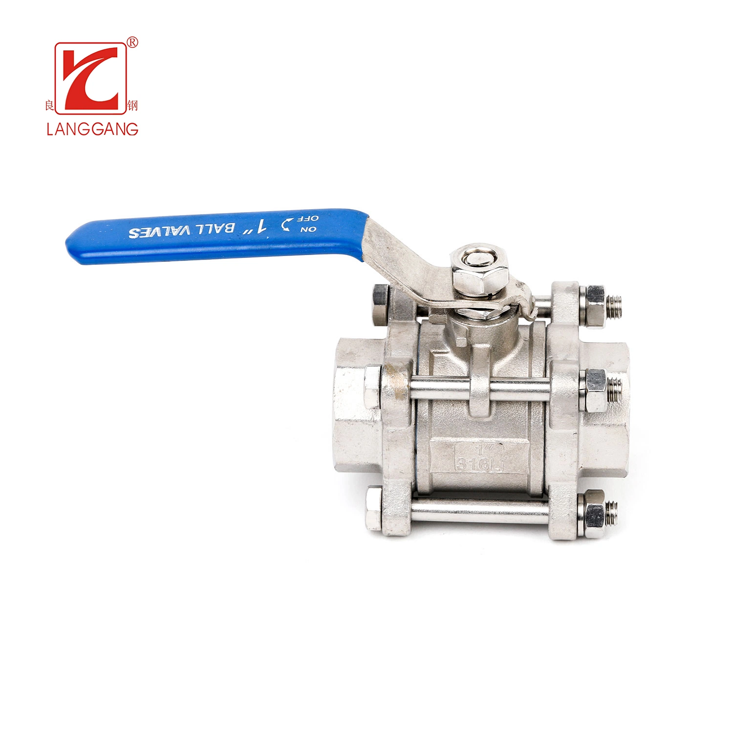 Factory 3 PC Stainless Steel Internal Thread Water Pipe NPT Flange Floating Ball Valve