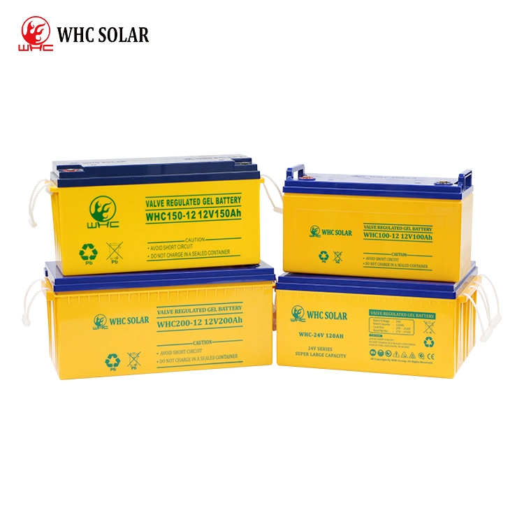 بطارية WHC 12V80ah Silicone Solar Lead Acid Gel AGM لمدة النظام الشمسي