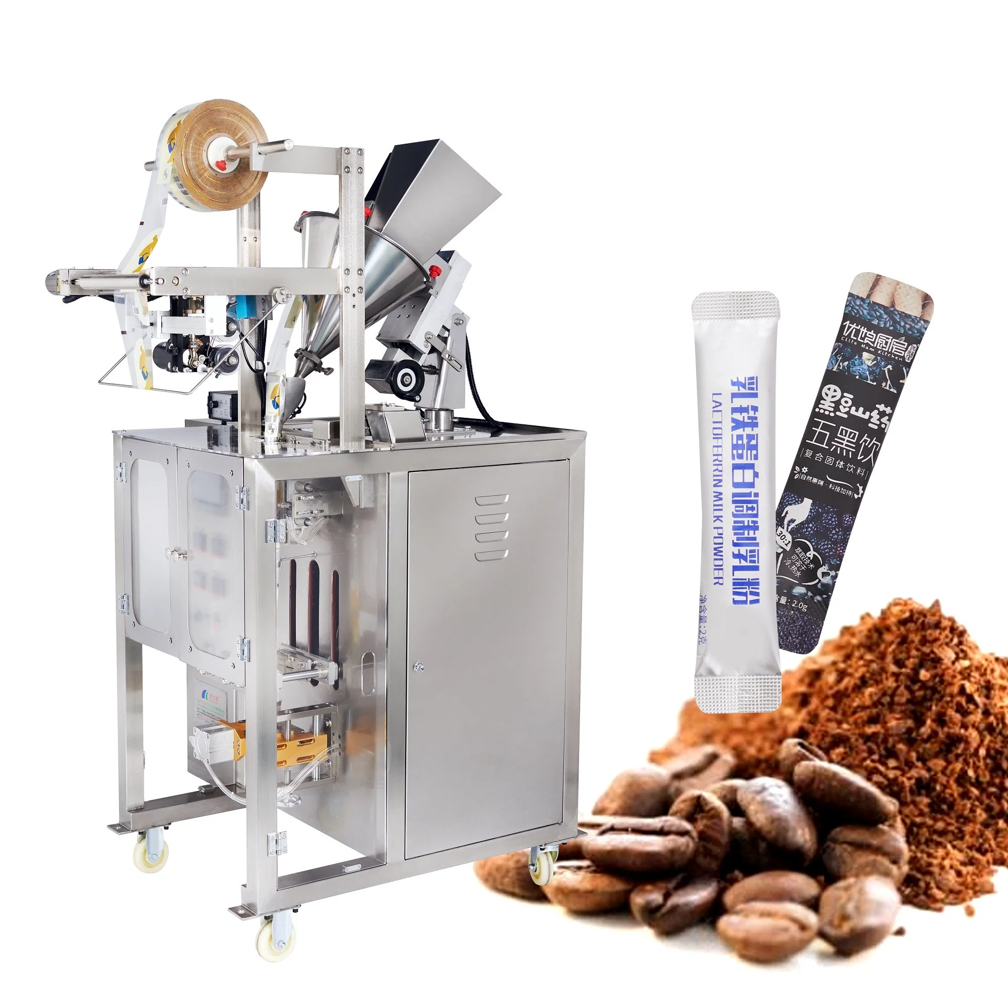 Vffs Automatische Vertikale Snack-Würze/Kaffee/Kakao-Würze/Milchpulver Beutel Beutel Lebensmittelfüllung Bilden Verschließbeutel Pulver Verpackung Maschine Verpackungsmaschine