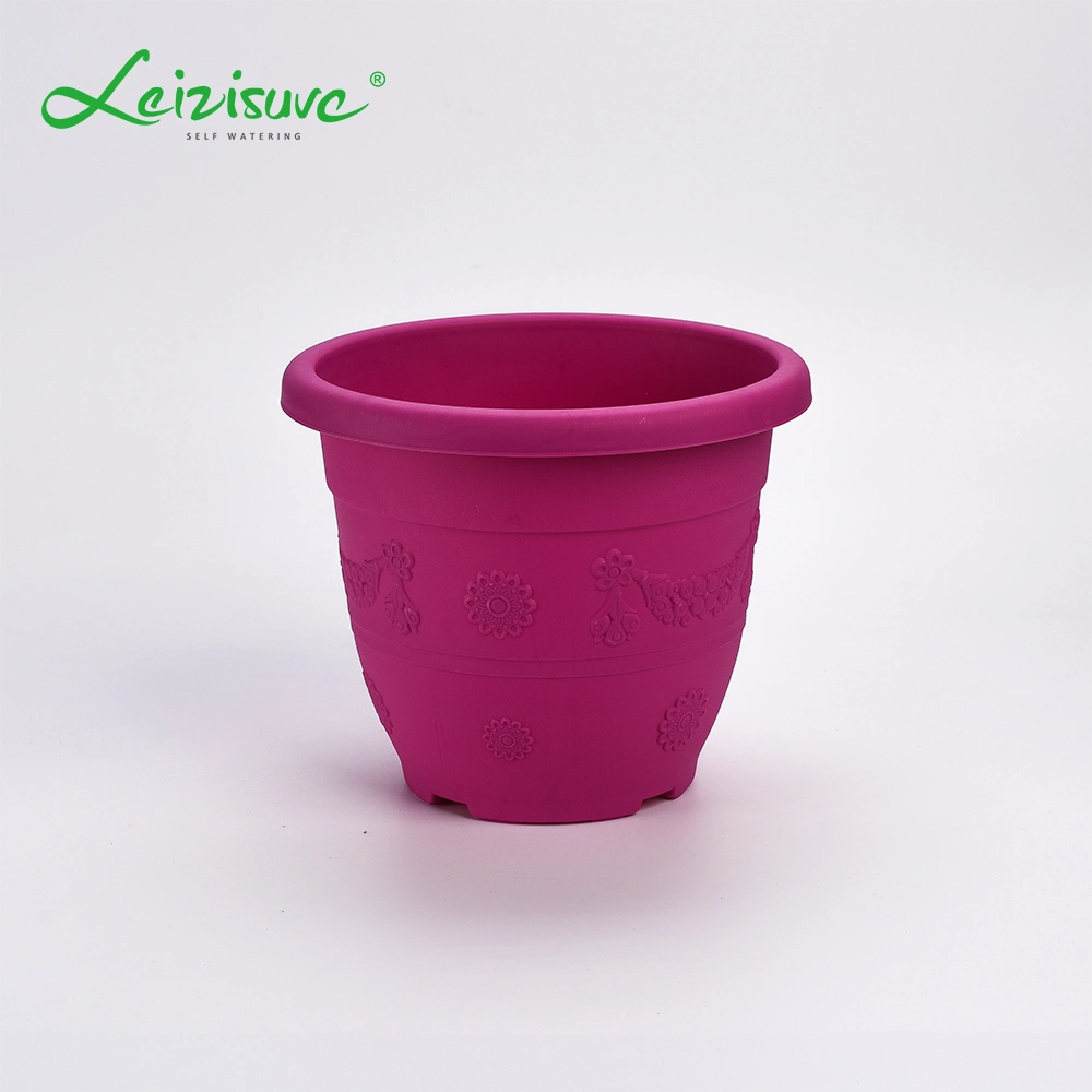 Low Price Hot Sale Plastic Pots for Orchid Herbs Cactus Maceteros Bonsai Round Antique Design Outdoor Planters (HG-2928-2)