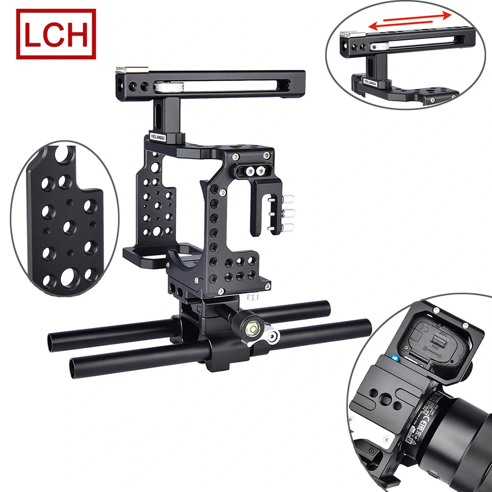 OEM Custom CNC Machine Aluminum Director Video Camera Monitor Cage with Adjustable Mounting Plate