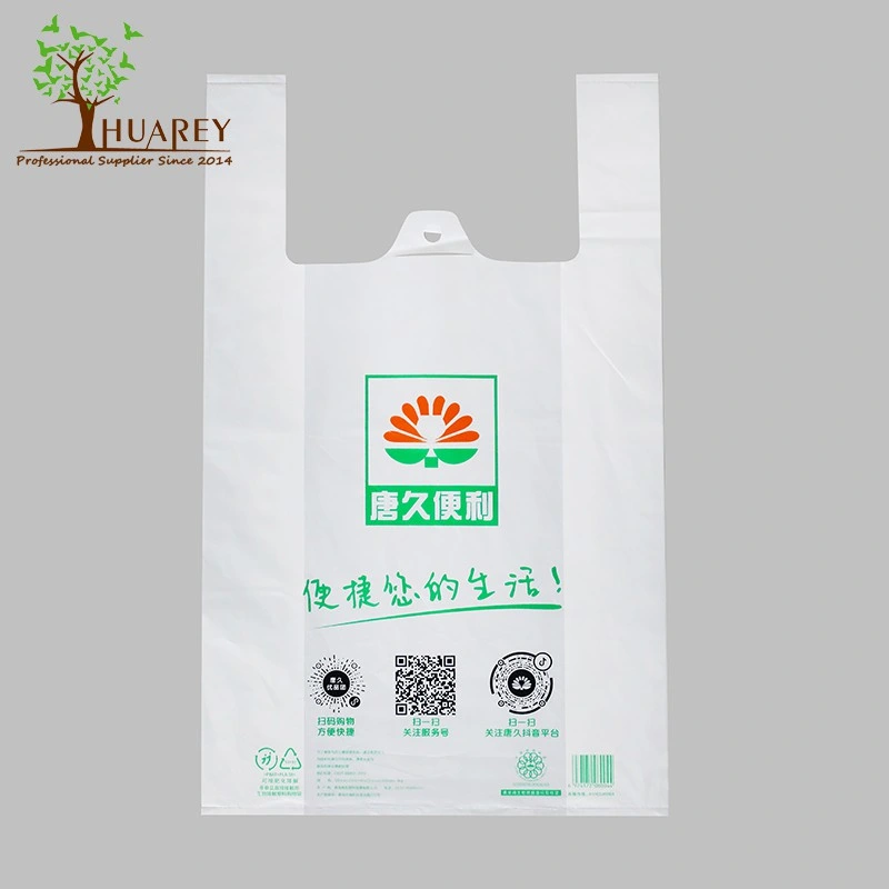 PLA+Pbat Cornstarch T-Shirt Bag for Shopping