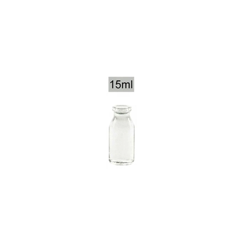 Factory Supply (USP Type I, II, III) Clear/Amber 15ml Pharmaceutical Packaging Moulded Glass Vial for Injection