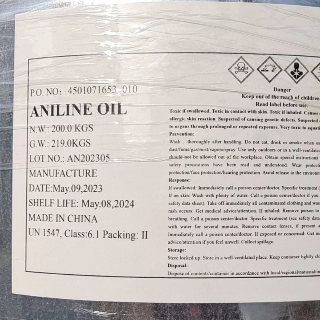 Aniline Oil (AN) for Pesticides Un1547 CAS62-53-3 HS292141