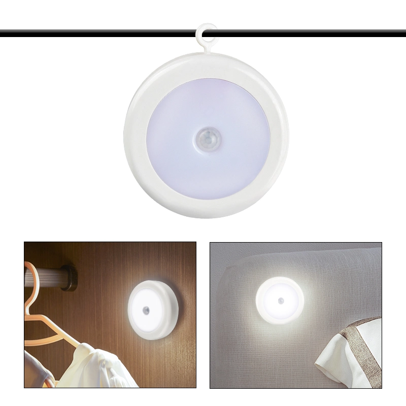 3AA Battery Smart LED Motion Sensor Night Light with Hook