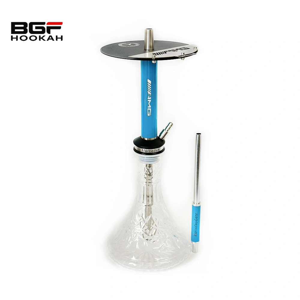 Bonne qualité Bleu 51cm géométrie AMG Hookah Shisha Smoking Set Le narguilé