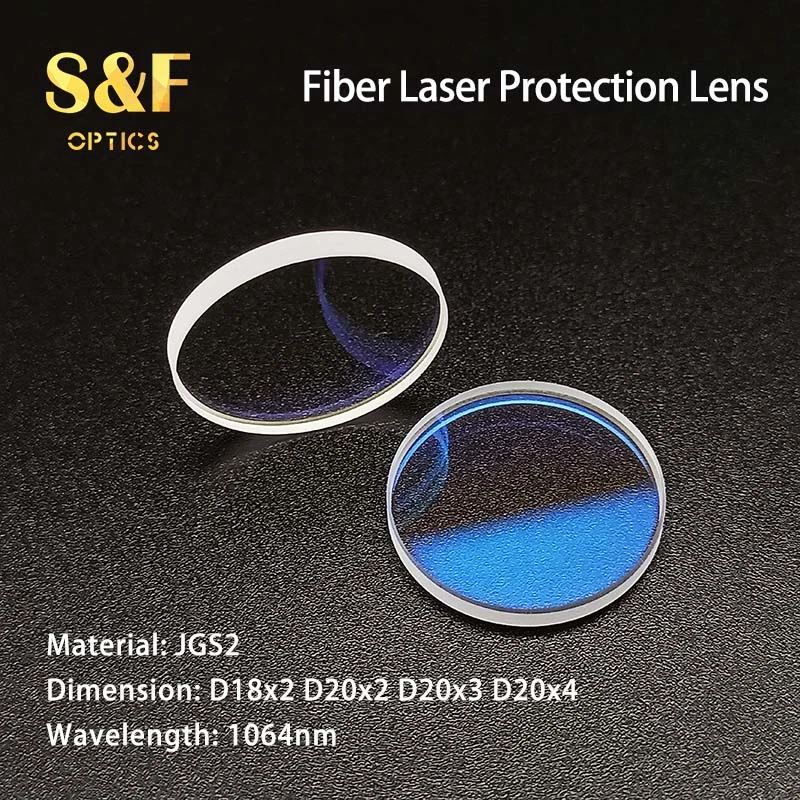 S&F Optical Jgs2 Protection Lens Ar Coated D18mm D20mm Protective Windows for Fiber Laser Application