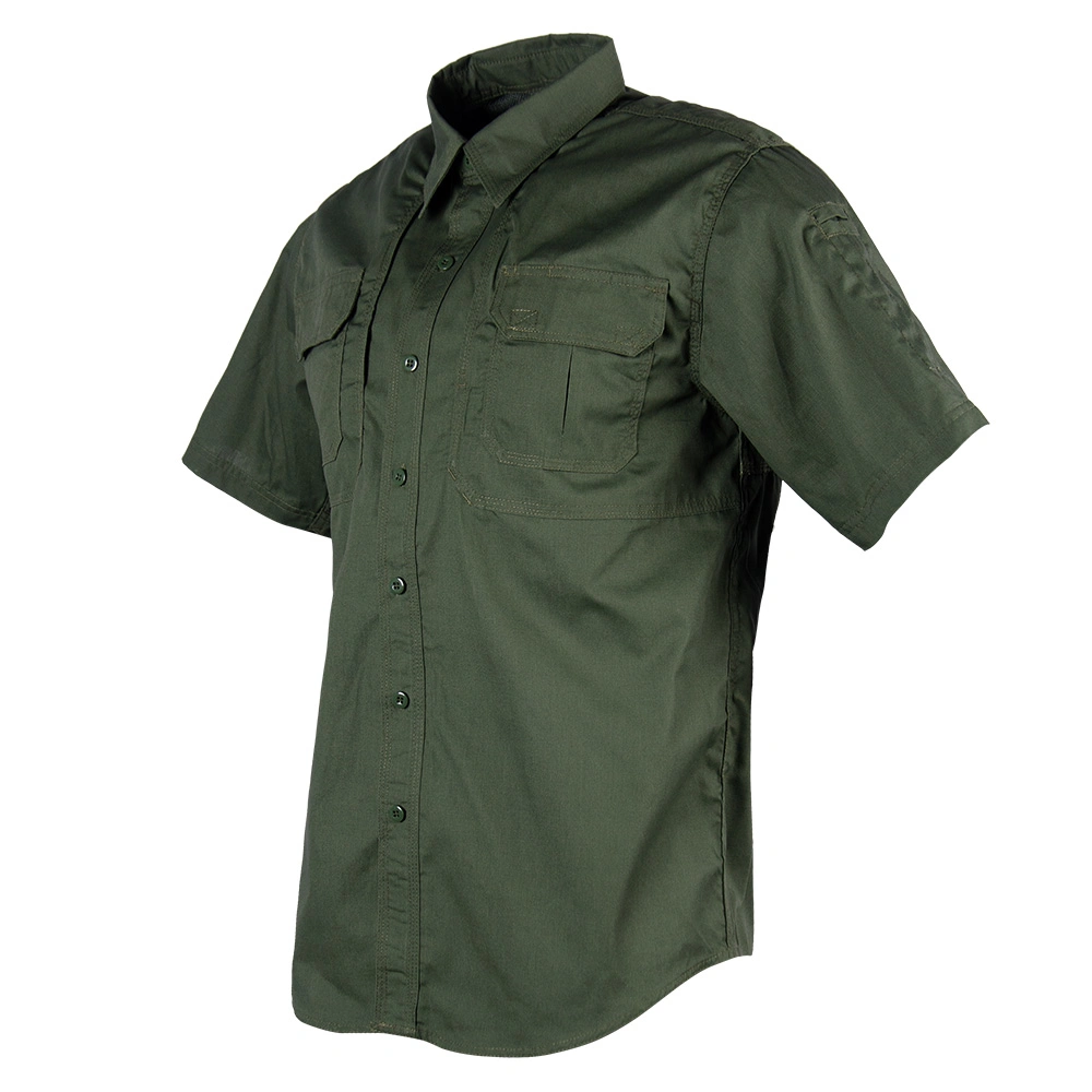 OEM Custom Outdoor Two Pocket Tactical Shirt Short Sleeve