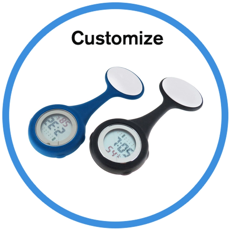 Custom Silicone Brooch Digital Nurse Watch