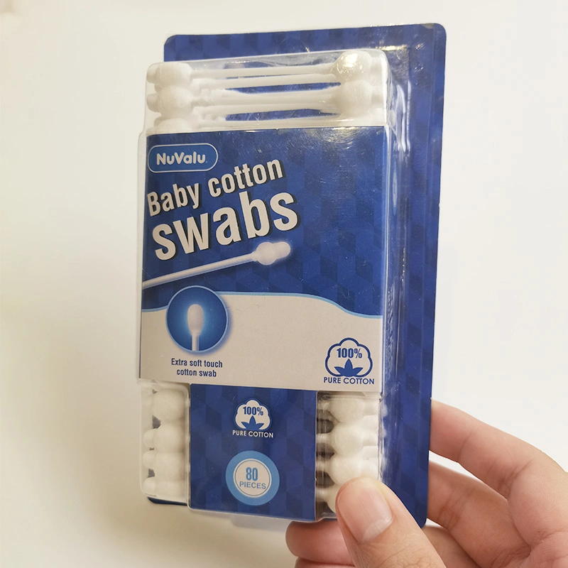 Wholesale Price Efficient Cleaning Disposable Portable Cotton Swabs with Plastic Stick