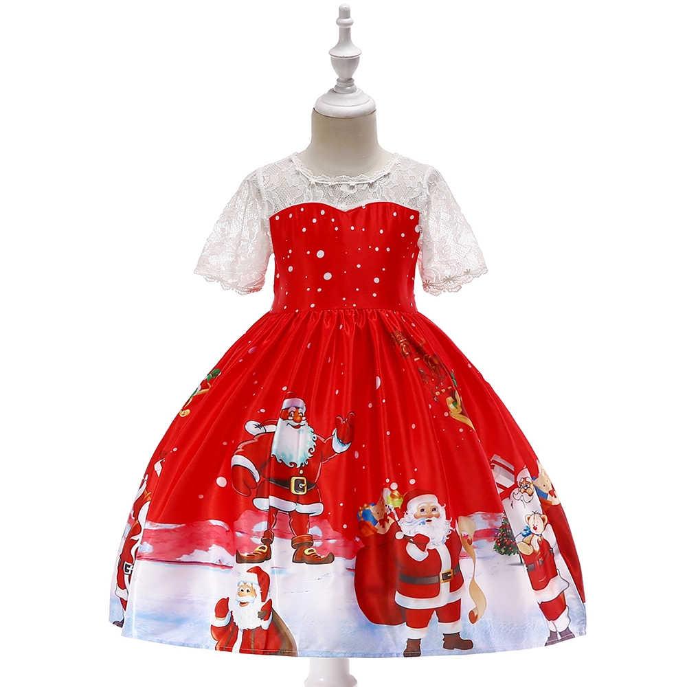 Christmas Dress Baby Wear Puffy Girls Party Garment