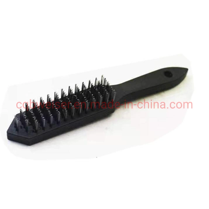 Economic Black Color PP Plastic Handle Steel Wire Brush