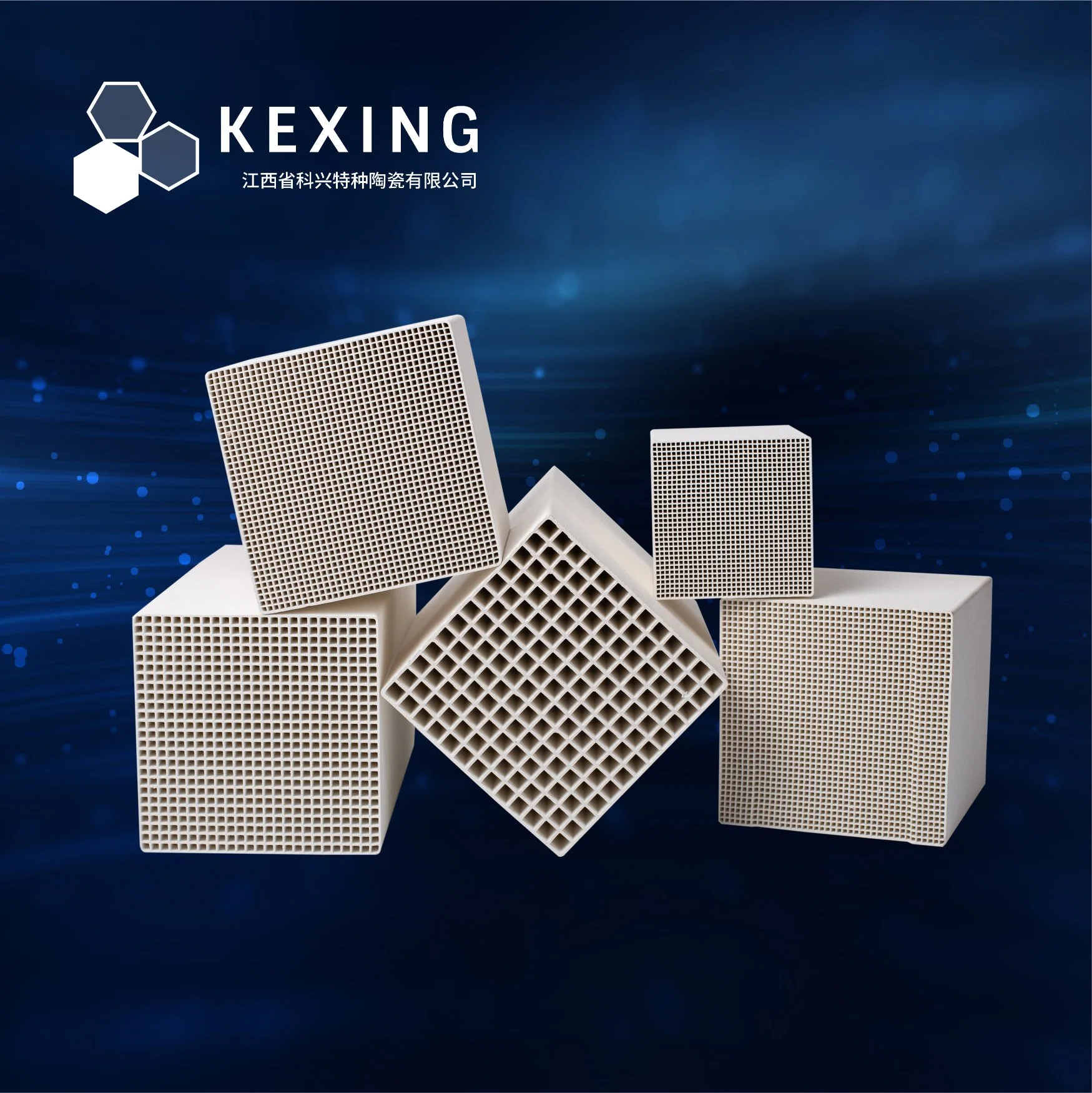 Alumina/Cordierite/Mullite/Corundum Heat Exchanger Honeycomb Ceramic Monolith for Rto or Rco