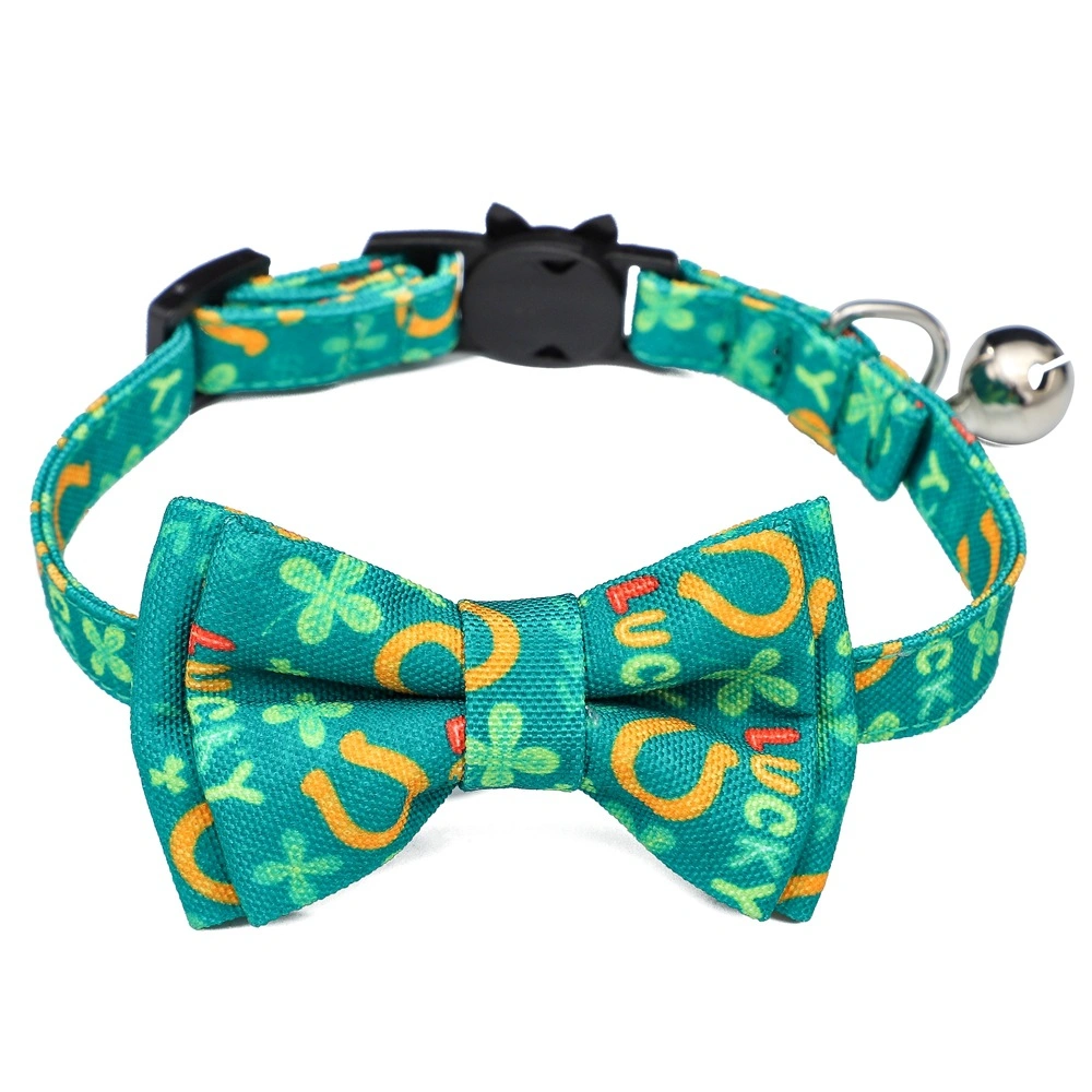 Christmas Cat Costume Accessories Cat Bowknot Collars Bell