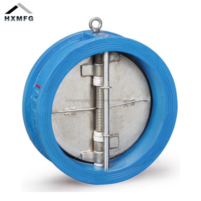 Cast Iron Ductile Round Stainless Steel Spring Disc Wafer Double Door Check Valve