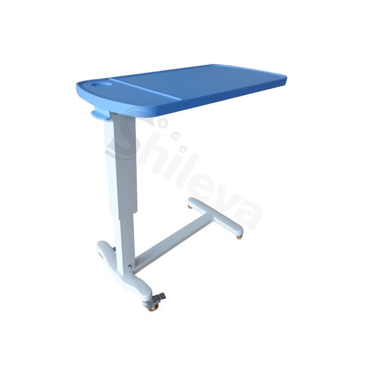 Hi-Low Adjustable ABS Bedside Dining Gas-Spring Laptop Overbed Table for Patient