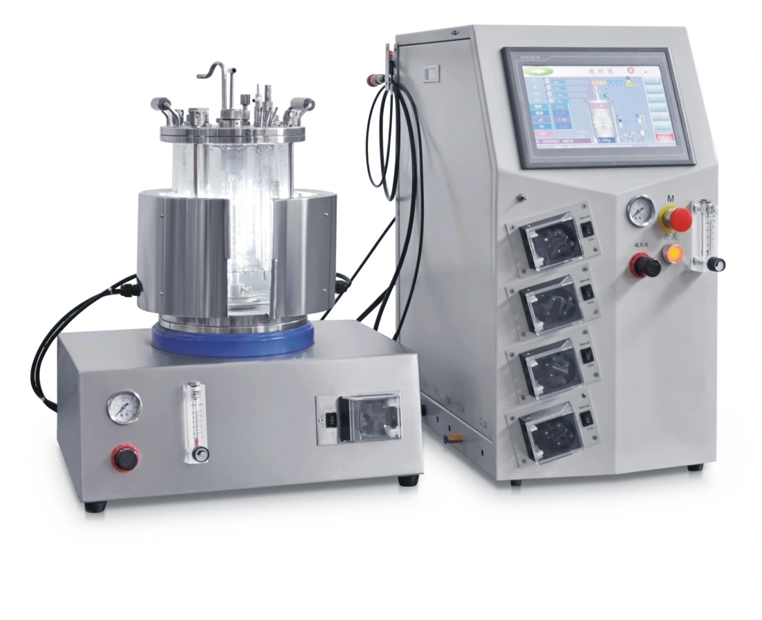 Glass Lab Fermenter Photo Bioreactors with Internal or External Light Sources Adjustable