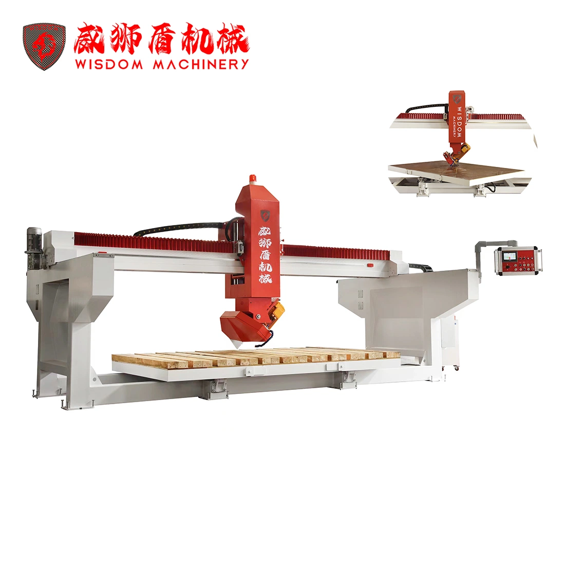 Wisdom Stone Machinery Automatic Stone Cutting Machine Bridge Saw for Porcelain Stone Marble in South Africa