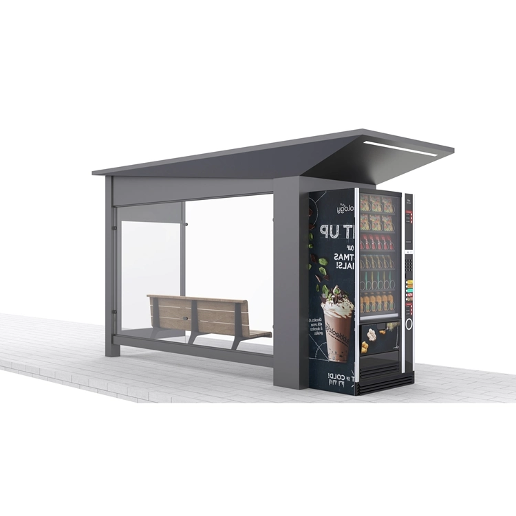 Modern Smart Bus Shelter Station with P4 LED Screen Digital Signage