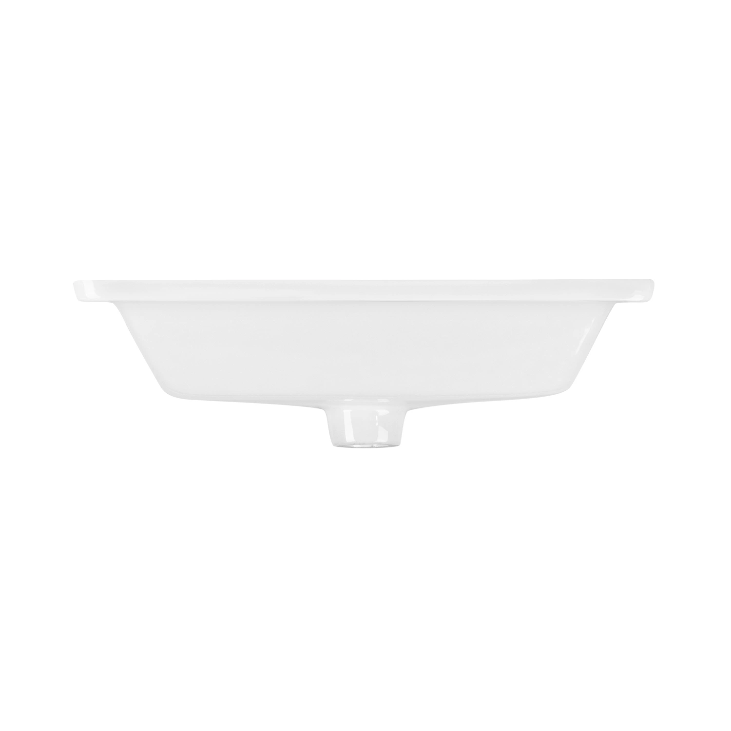 Wholesale/Supplier Glassy White 21 Inch Vitreous China Rectangular Bathroom Undermount Vanity Furniture with Pre-Drilled Front Overflow