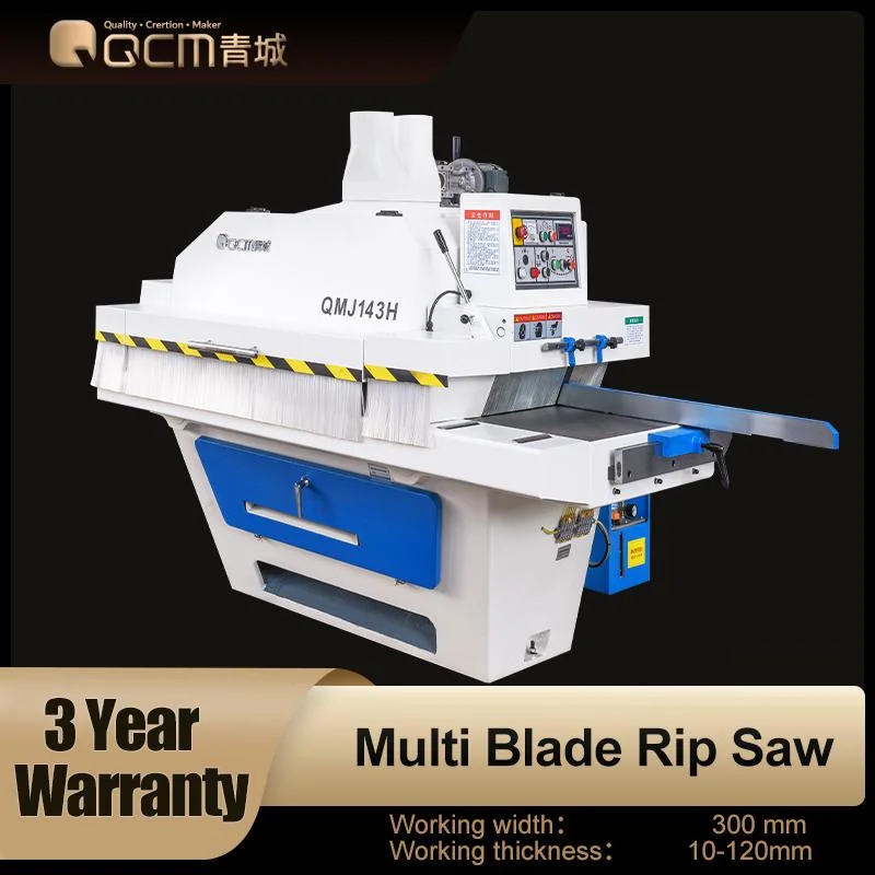 QCM QMJ143H Woodworking Machinery Multi-blade Wood Circular Saw Table Saw for wider board