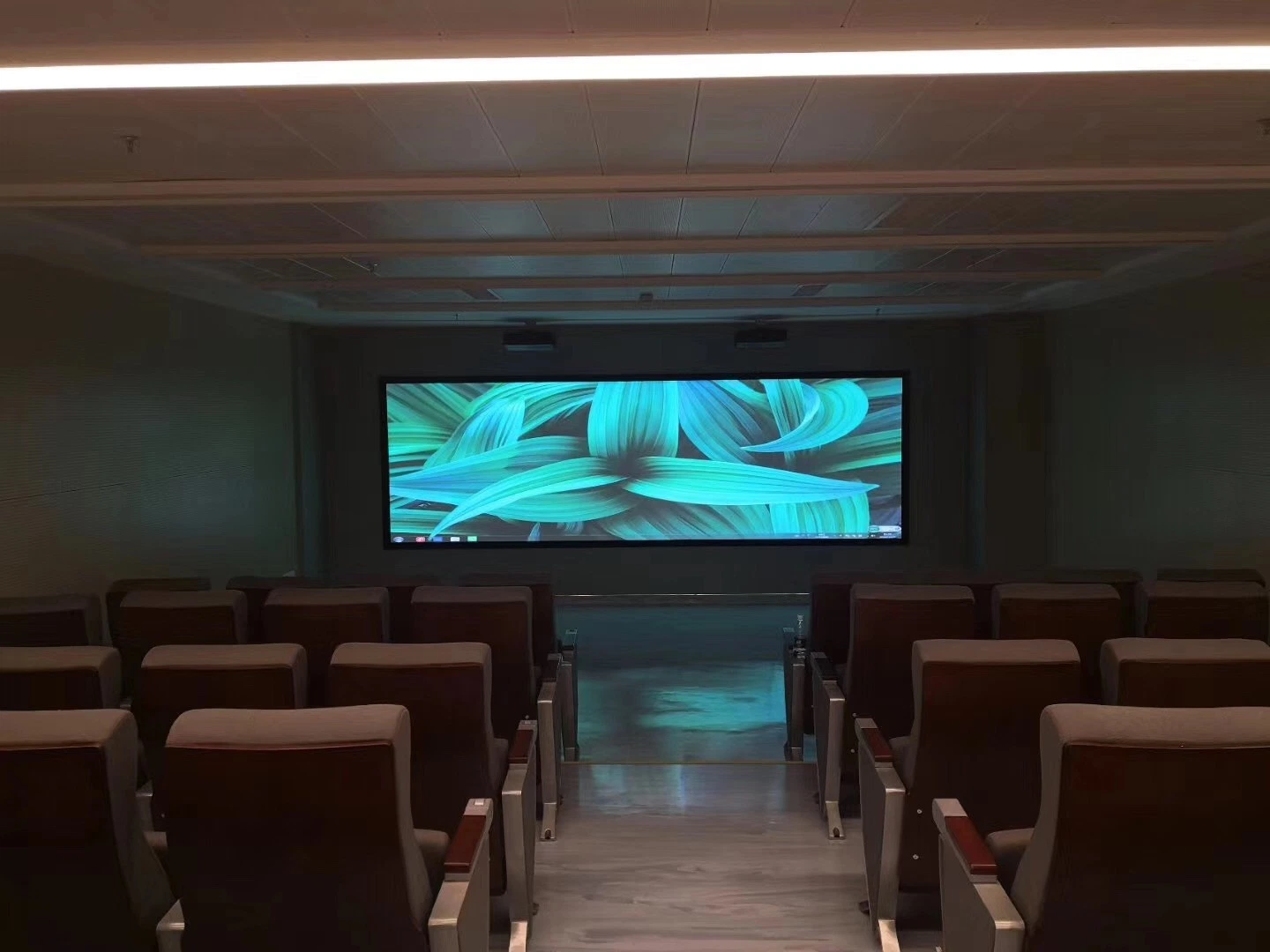 100" Fixed Frame Projector Screen with Acoustically Transparent Fabric Screen