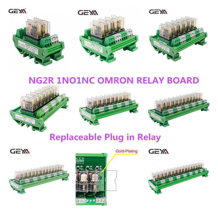 Geya 1no1nc Communication Omron Plug in Relay Module Modbus Fy-Ng2r for Remote Control