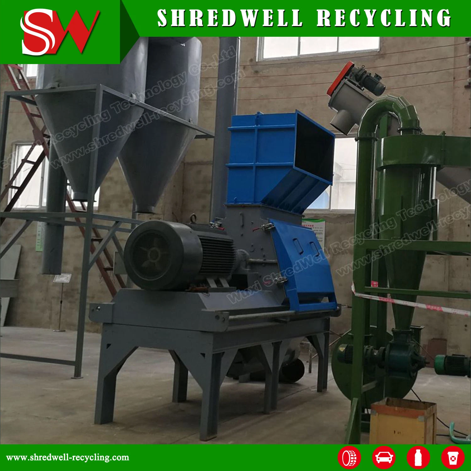 High Capacity Hammer Mill for Waste Wood Recycling