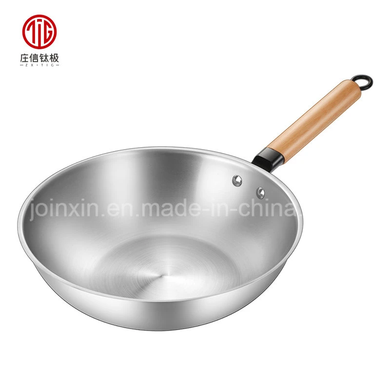 32cm Ultralight Metallic Grey Titanium Wok Cookware Chinese Frying Pan Wok