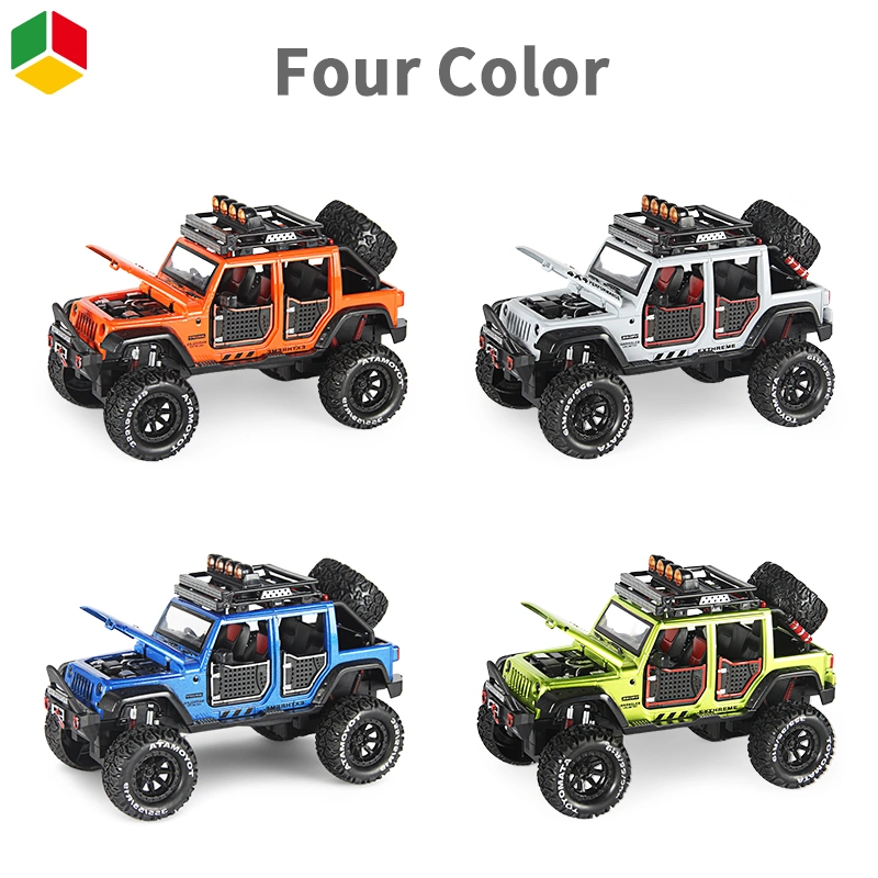 QS Wholesale 1: 24 Scale Alloy Model Cars off-Road Pull Back Door Open Diecast Model for Kids Gift Toy