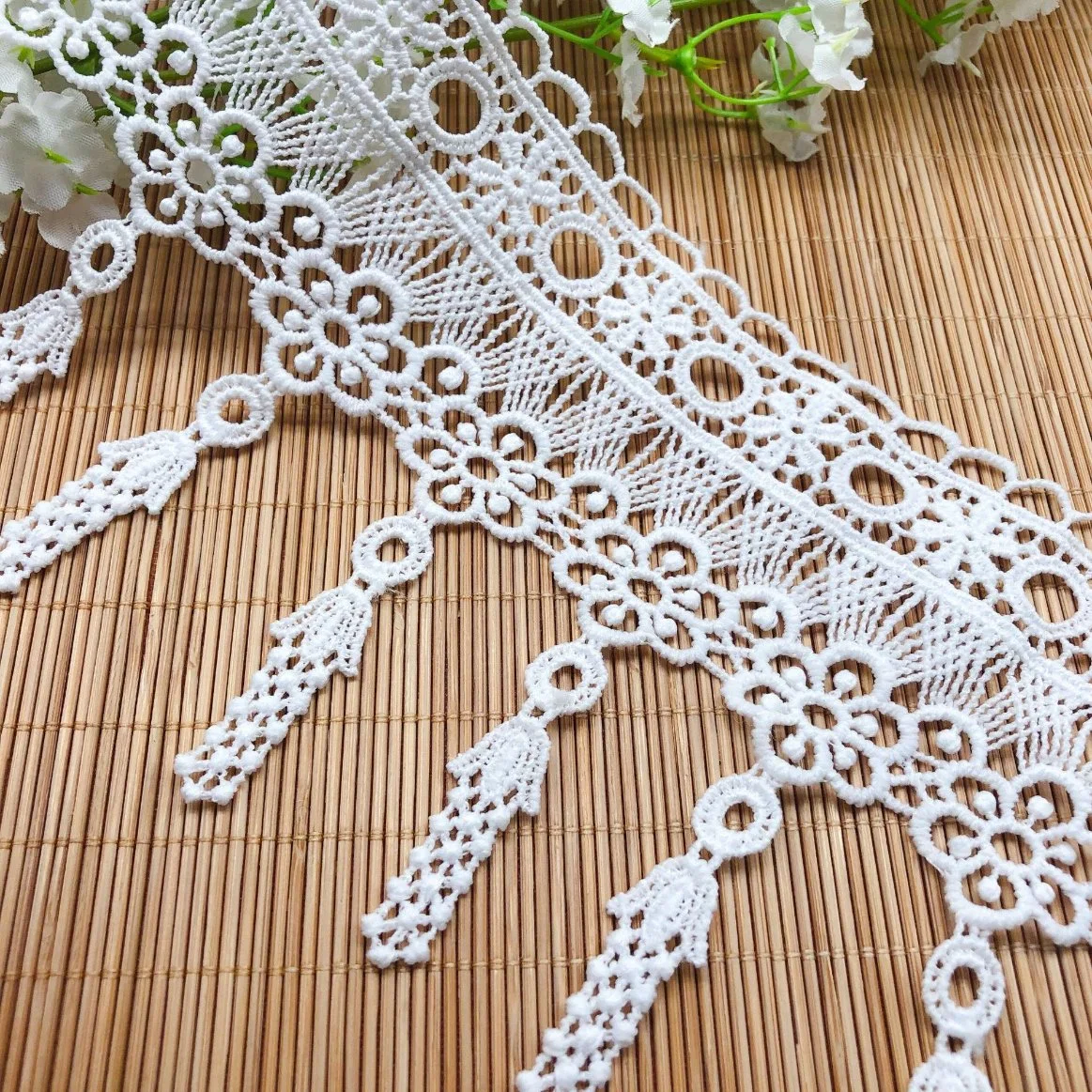 Factory Wholesale/Supplier Tassel Milk Silk Lace Accessories Accessories Hanging Home Soft Decoration Curtain Accessories