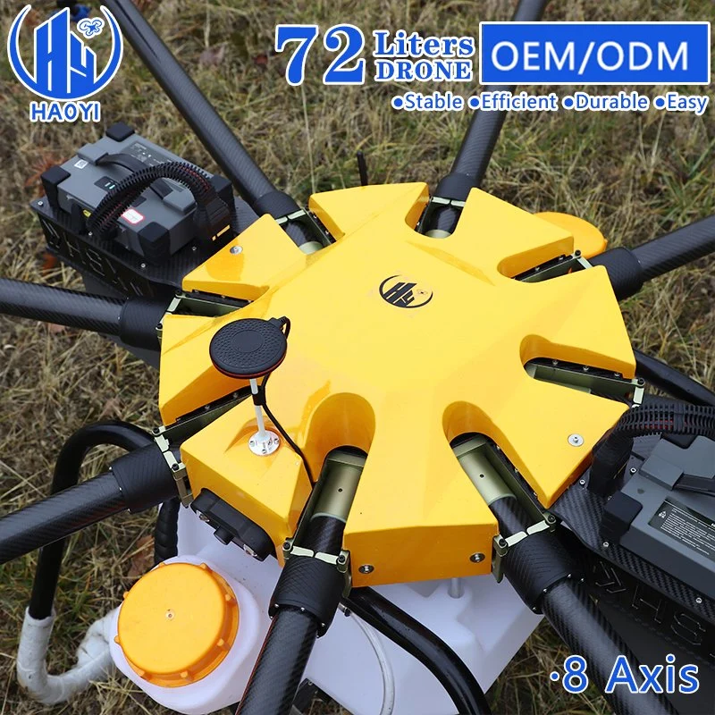 Drones agrícolas de elevación pesada 75 kilos 72 Lt GPS UAV Drones Sprayer Control de plagas Protección de plantas de drones plantación &amp; Máquina de fertilización Precio