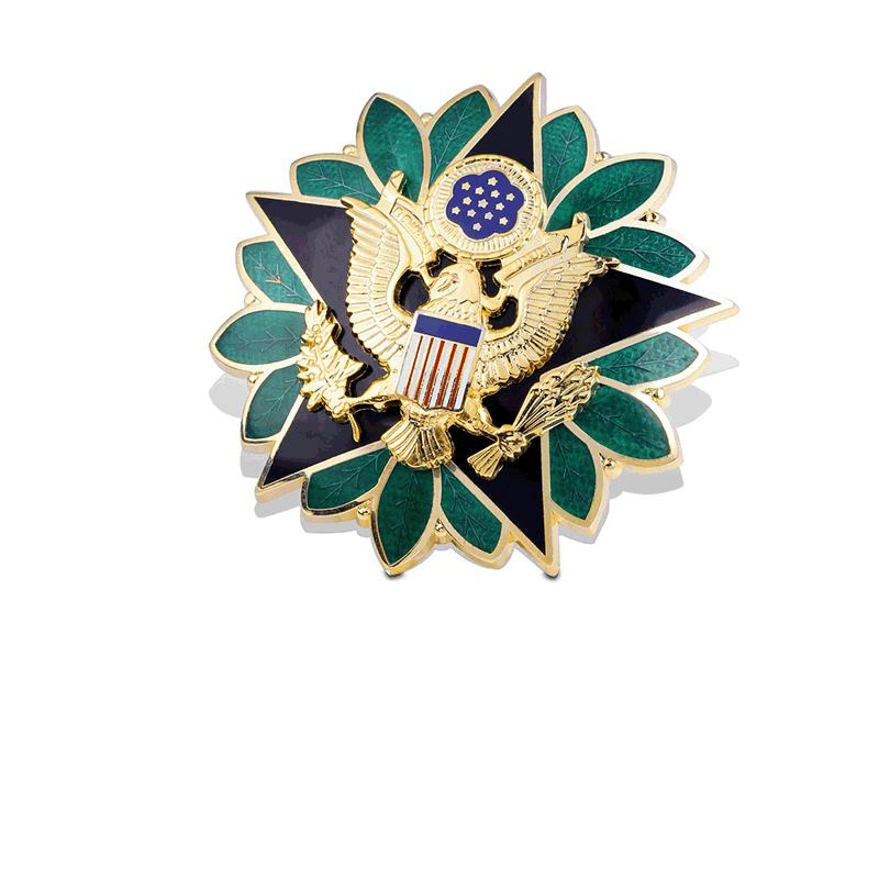 Kundenspezifische Sätze von Metall Hollow Gold Gedenknadel militärische Medaille Cap Abzeichen Lapel Pin Custom Police Abzeichen